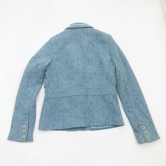 Old Navy Blazer Light Blue Tweed Dark Blue & Yellow Accents 3 Button Size Small - Picture 5 of 8